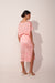 The Pink Haute Mesh Blouse-Skirt Set
