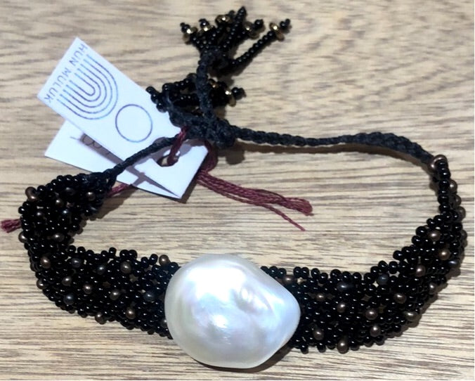 ME107 Pulsera Ajustable Perla Moneda